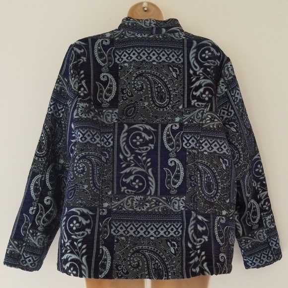 Serengeti Dress Jacket Zip Up Blazer Size Large - Picture 7 of 8